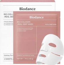 BIODANCE Bio-Collagen Real Deep Mask, Hydrating Overnight Hydrogel Mask Pink 