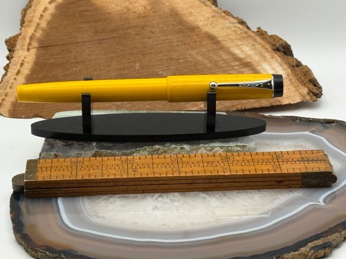 Bolígrafo Parker Big Red Vintage Años 70 - Borde Cromado Amarillo -- 1930.25 - Imagen 1 de 9