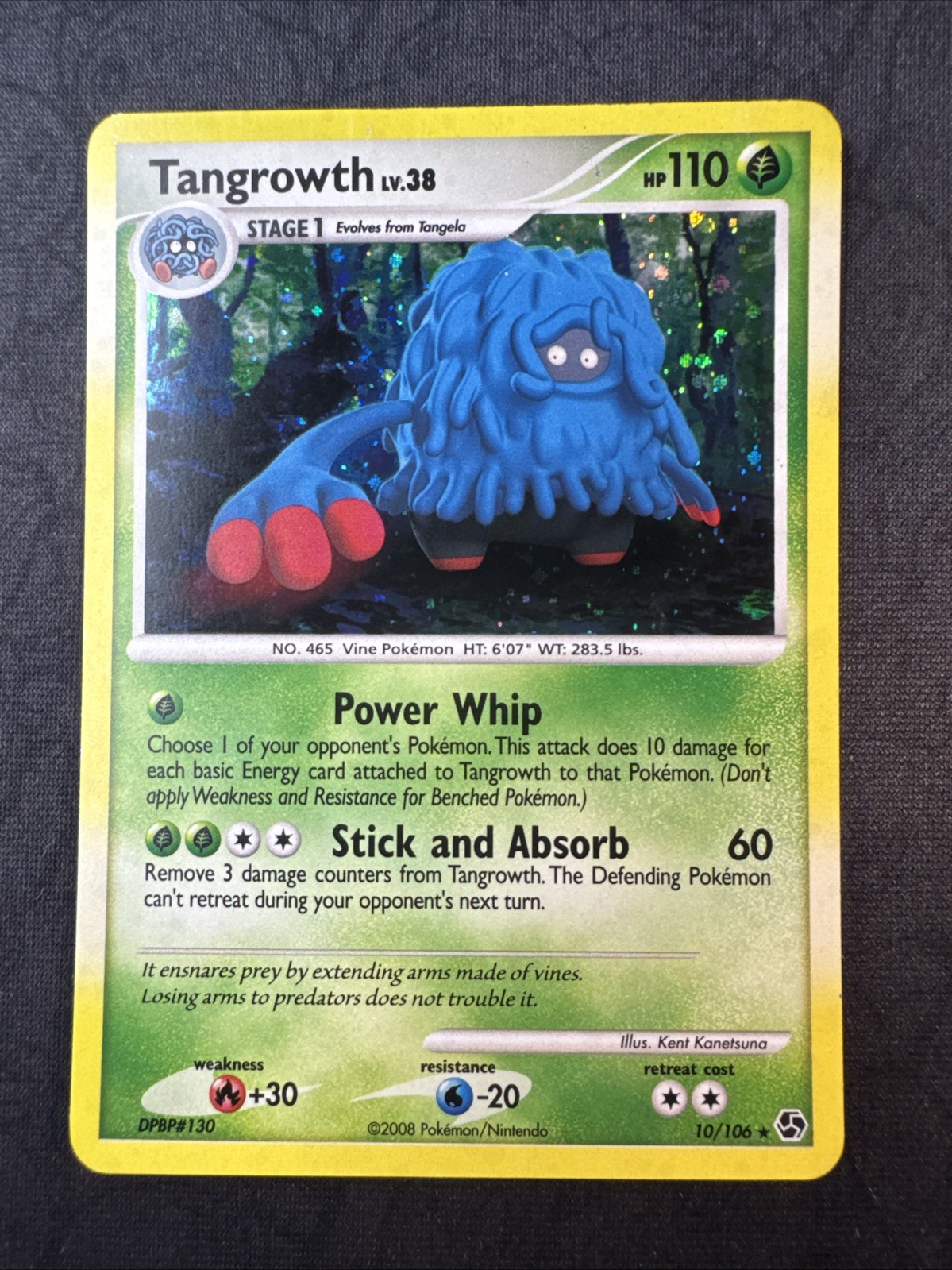 Tangrowth 10/106 Great Encounters Holo Swirl Pokemon