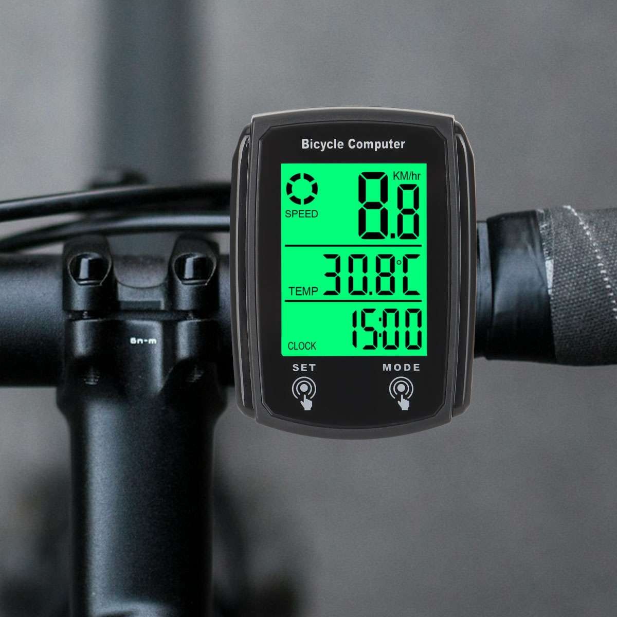 (New) Wired Bike Bicycle Speedometer Cycle Digital Odometer Computer Waterproof LCD (11.40 USD)