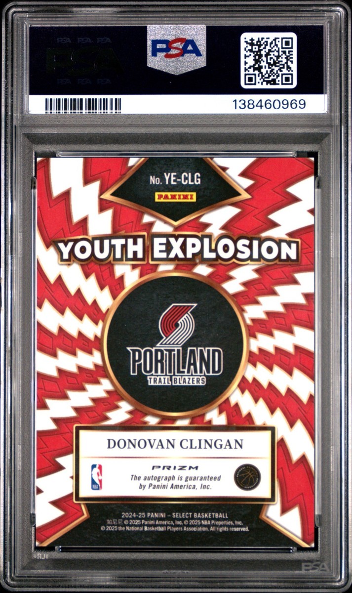 2024-25 Panini Select - Youth Explosion Signatures Donovan Clingan