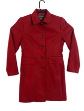 Vintage Women's Banana Republic Medium Wool Peacoat Red EUC