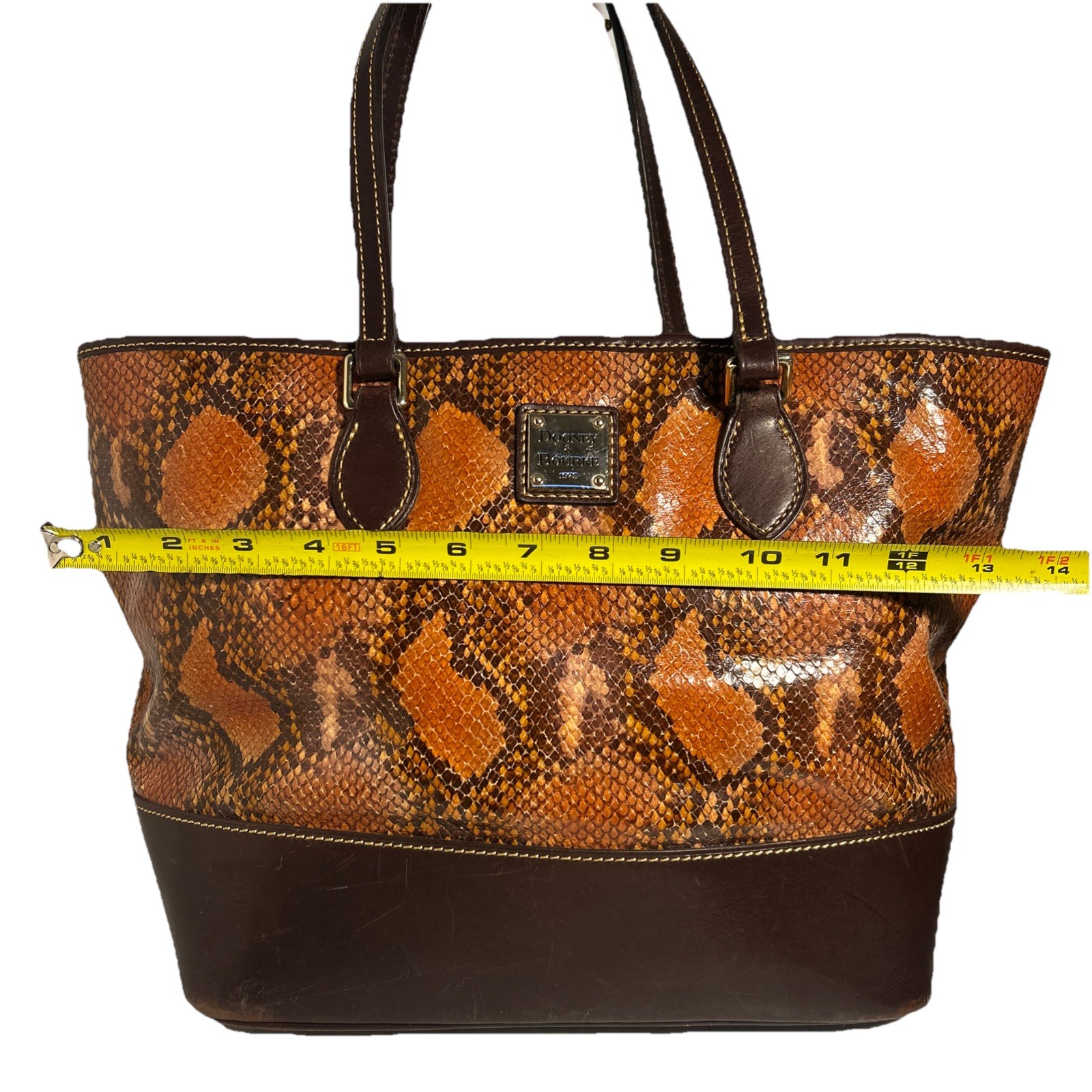 Dooney & Bourke Leather & Python Snakeskin Style … - image 11