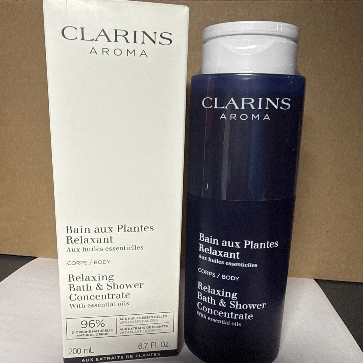 Clarins Relax Bath & Shower Concentrate, 6.7 FL OZ Essential Oils NEW  TESTER BOX | eBay