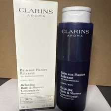 Clarins Relax Bath & Shower Concentrate, 6.7 FL OZ Essential Oils NEW TESTER BOX
