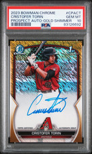 2023 Bowman Chrome Autographs Cristofer Torin #CPA-CT Gold Shimmer /50 Auto