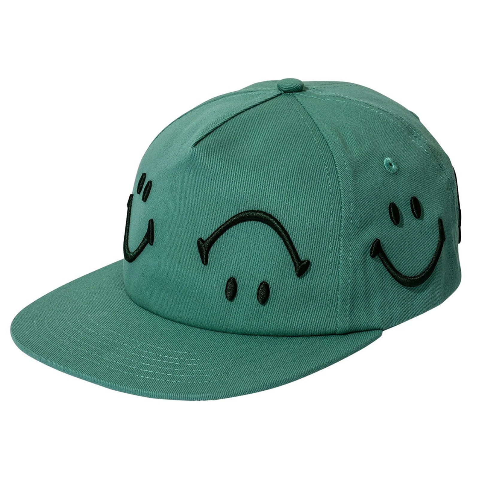 Brand New Market Smiley Face 6-Panel Hat Malachite Green