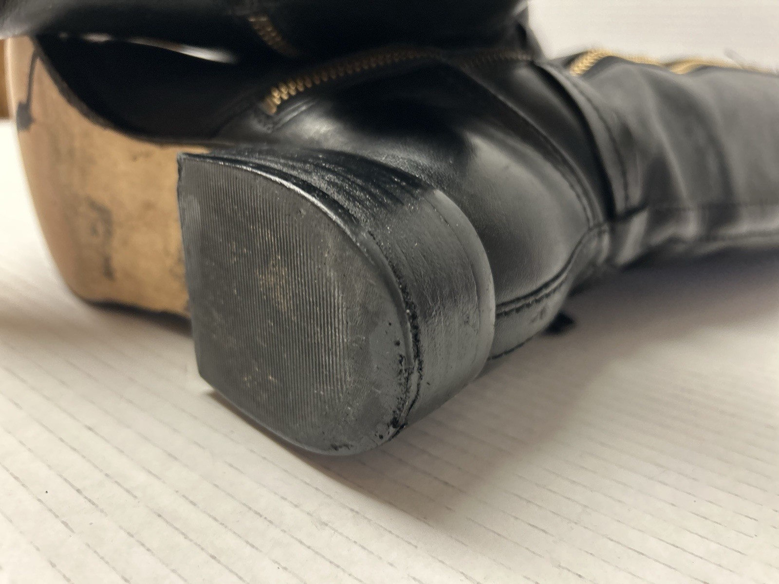 Michael Kors Stockard Leather Tall Riding Boots Black Women's Sz 7M Gold Hdware thumbnail 12