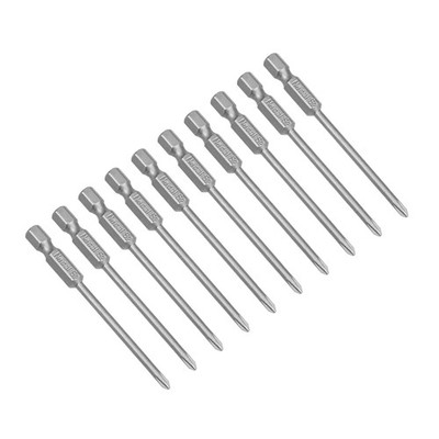 10 Stück 1/4 Zoll Sechskantstange 75 mm lang Kreuzschlitz 3PH0 magnetisch S2 Schraubendreher Bohrer