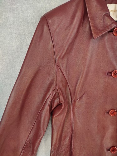 Giacca donna Margaret Godfrey 6 pelle foderata con bottoni blazer classico cappotto - Foto 7 di 24