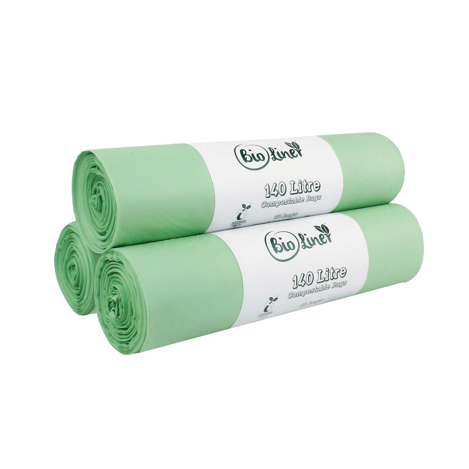 30 x 140L Compostable Bags - Small Wheelie Bin Sized Food Waste Bags - 3 Rolls