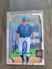 Donnie Dewees Signed 2015 Bowman Baseball Card Cubs #16