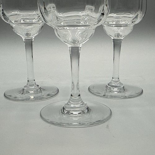 Baccarat Capri Crystal Claret Wine Glass Optic 6in 3Pc Set - Picture 4 of 7
