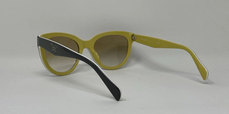 Gafas de sol Prada SPR05P KA2-9S1 gris ojo de gato, lentes degradadas amarillas. Talla 55-20 Foto 3 de 3