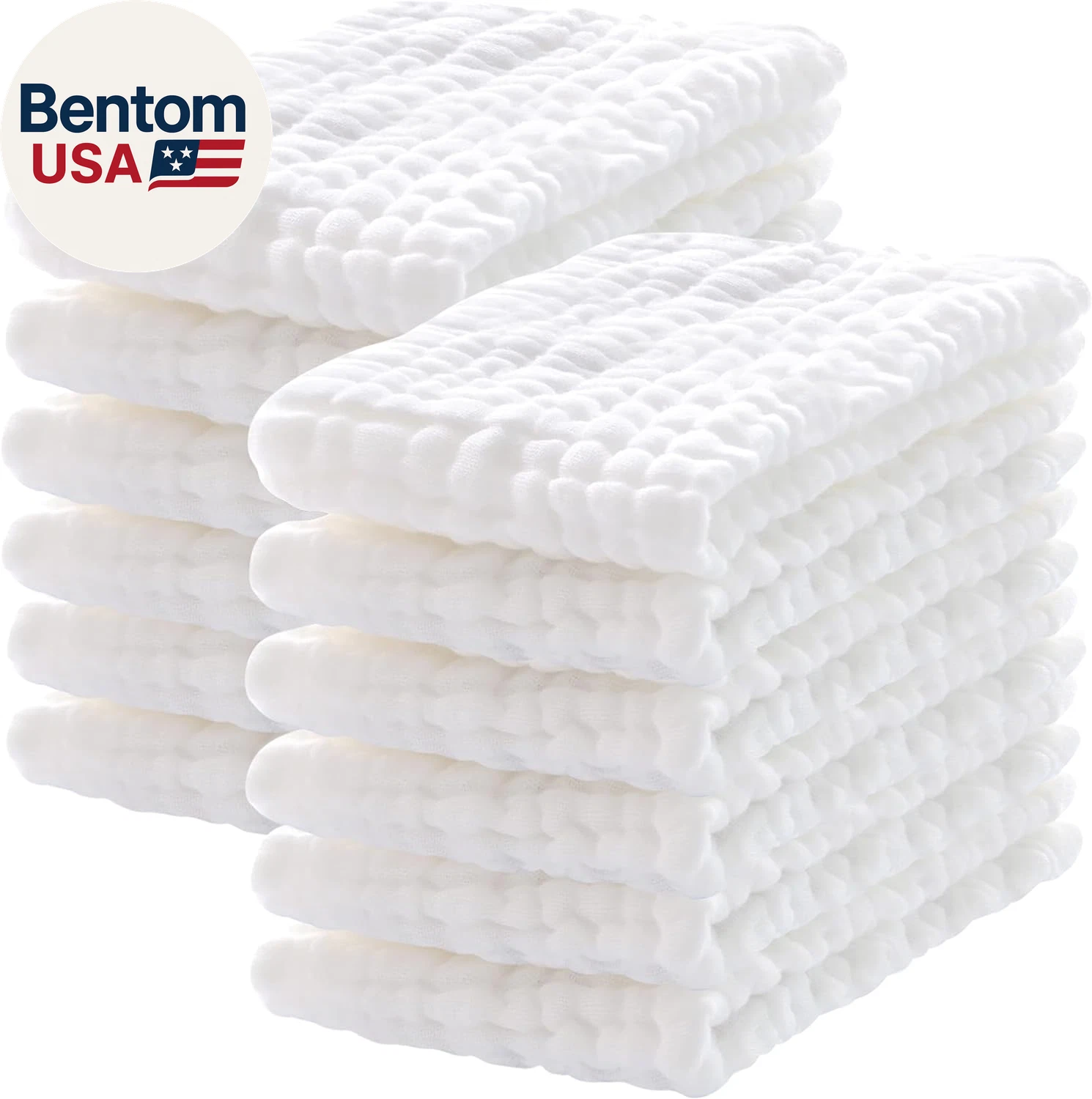 12 Pack Muslin Burp Cloths 100% Cotton Muslin Cloths Large 20''X10'' Extra Soft