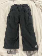 PULSE Boys Size Small Black Insulated Snow/Snowboard Pants Cargo.