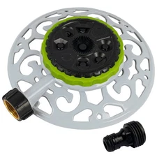 Adjustable Turret Metal Sprinkler 8 Mode Fixed Lawn Sprinkler for Yard with H...