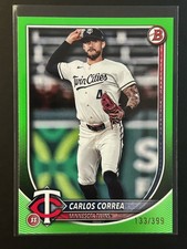 2025 Bowman Baseball - Carlos Correa #73 - Neon Green 133/399 !!
