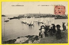CPA France 35 - SAINT MALO VUE GENERALE Superbe Animation Régate Bateaux Voilier