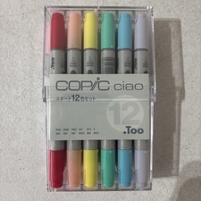 Genuine: Brand New .Too Copic Ciao Marker 12 Color Start Set