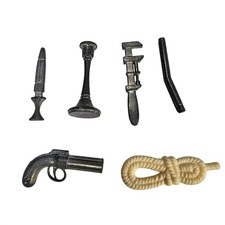 Clue 1986 Complete Set of 6 Weapons Replacement Game Pieces