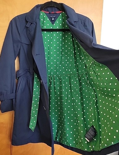 Tommy Hilfiger Kinder Navy Trenchcoat - Zweireiher, Gürtel - Gr. M (8-10) - Bild 6 von 17