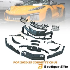 Z06 Style Complete Front Bumper Grille Conversion Kit For 2020-2025 Corvette C8