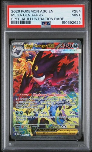 2026 POKEMON ASCENDED HEROES SPECIAL ILLUSTRATION RARE MEGA GENGAR EX PSA 9