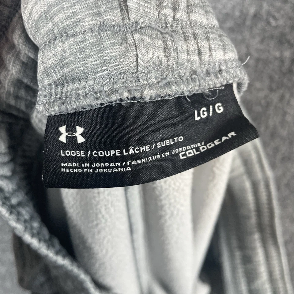 Pantalones deportivos Under Armour para hombre grandes grises polar calce suelto equipo frío ropa de calle Foto 2 de 4