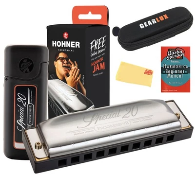 Hohner Special 20 Harmonica - Key of C w/ Zip Pouch