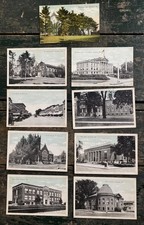 Lot of  9 Unposted Vintage Postcards: Buildings, Schools of Sycamore, Illinois