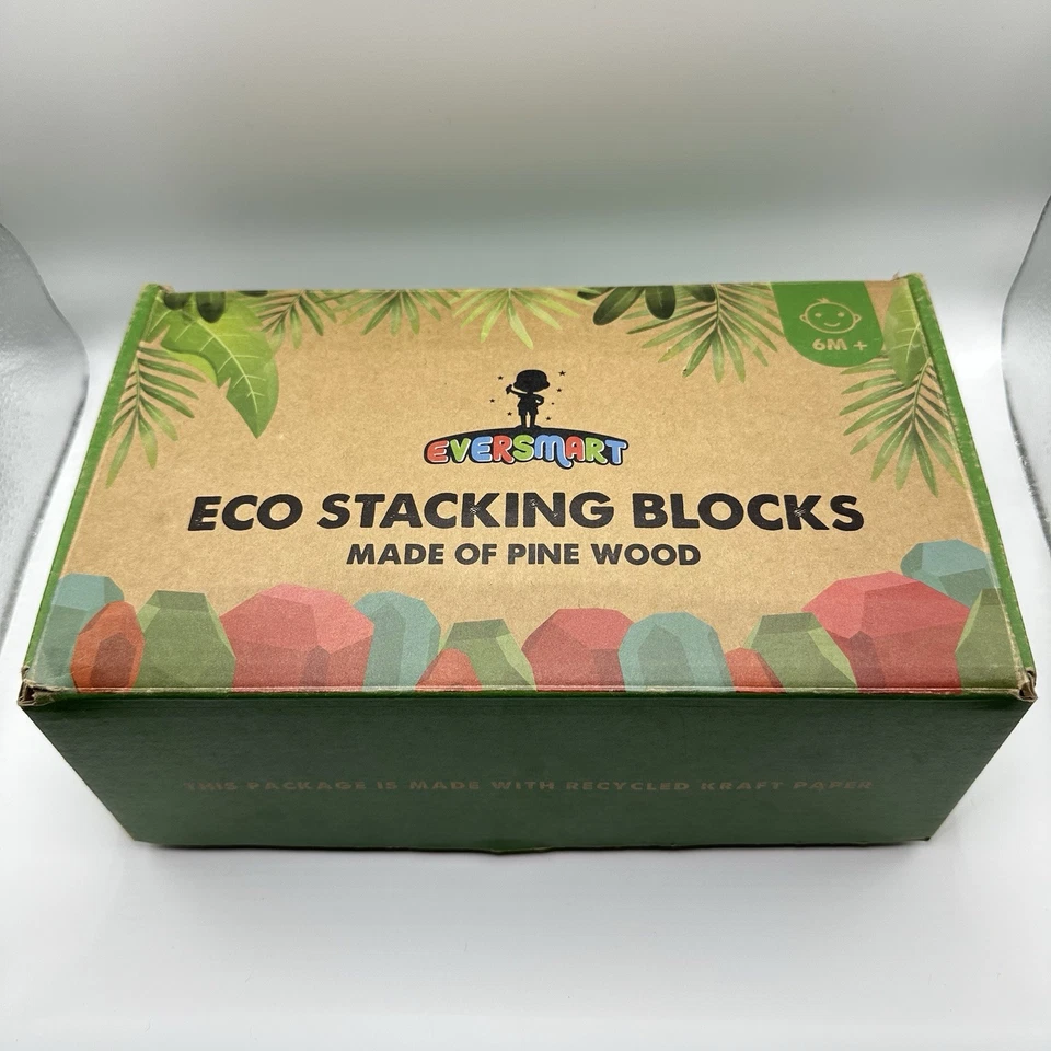 70 Wooden Balancing Stacking Stones Rocks Building Blocks Set Sorting Montessori - Image 3 of 4