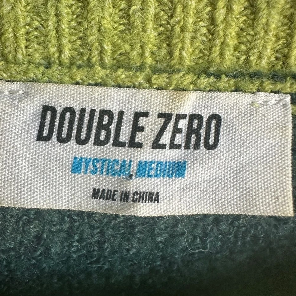 Suéter Doble Cero Tejido Bloque de Color Recortado Gran Tamaño Gorpcore Abuela Mediano Foto 4 de 4