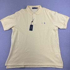 Polo Ralph Lauren Shirt Mens 2XLT Yellow Cotton Short Sleeves Big Tall Pony NWT