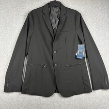 Kenneth Cole Blazer Mens S 40 Black Stretch 2 Button Notch Lapel Jacket NWT