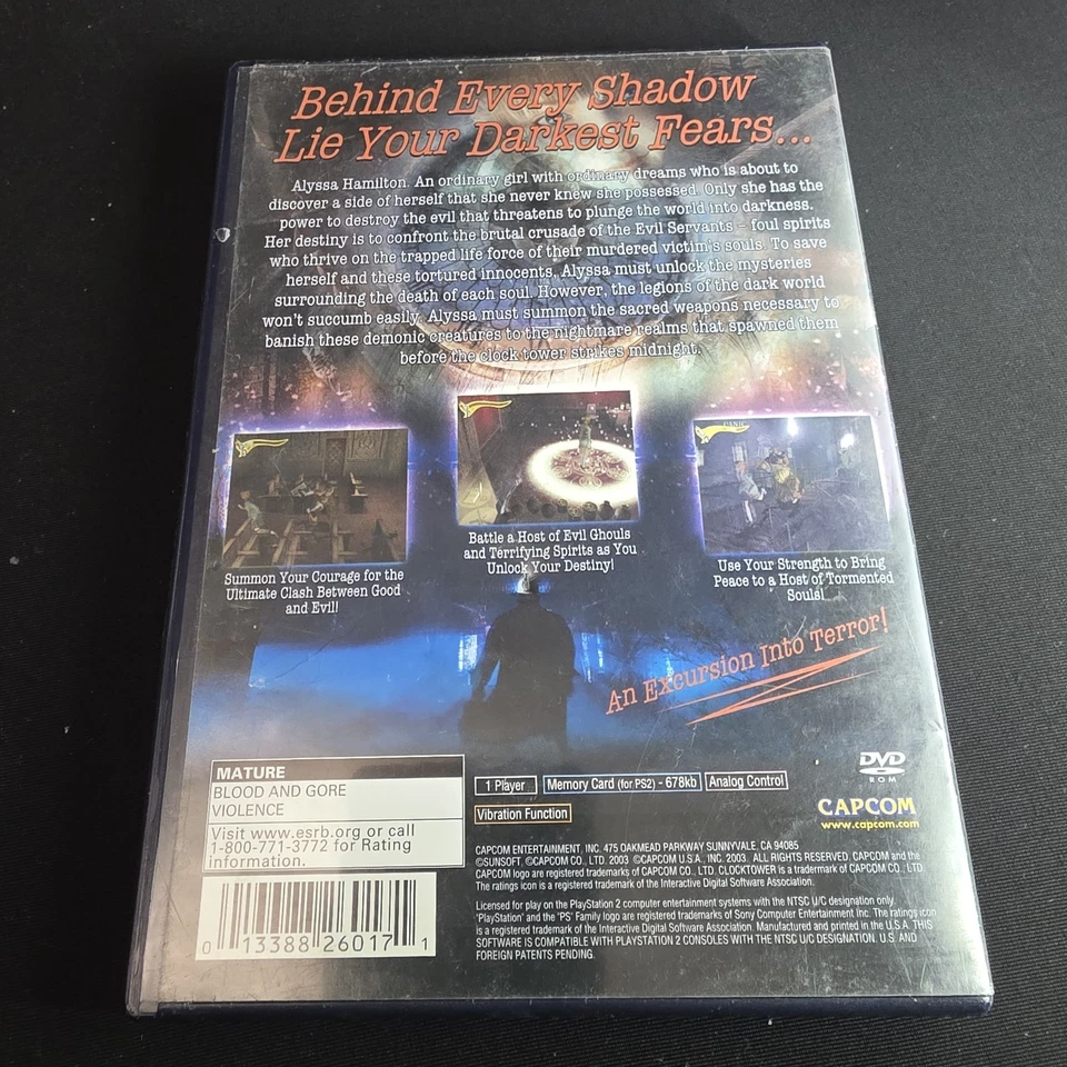 Clock Tower 3 (2003) PlayStation 2 PS2 Horror в коробке в комплекте с проверенным вручную - Изображение 3 из 4