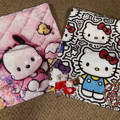 New Hello Kitty and Pochaco Totes & Bag Charms Set