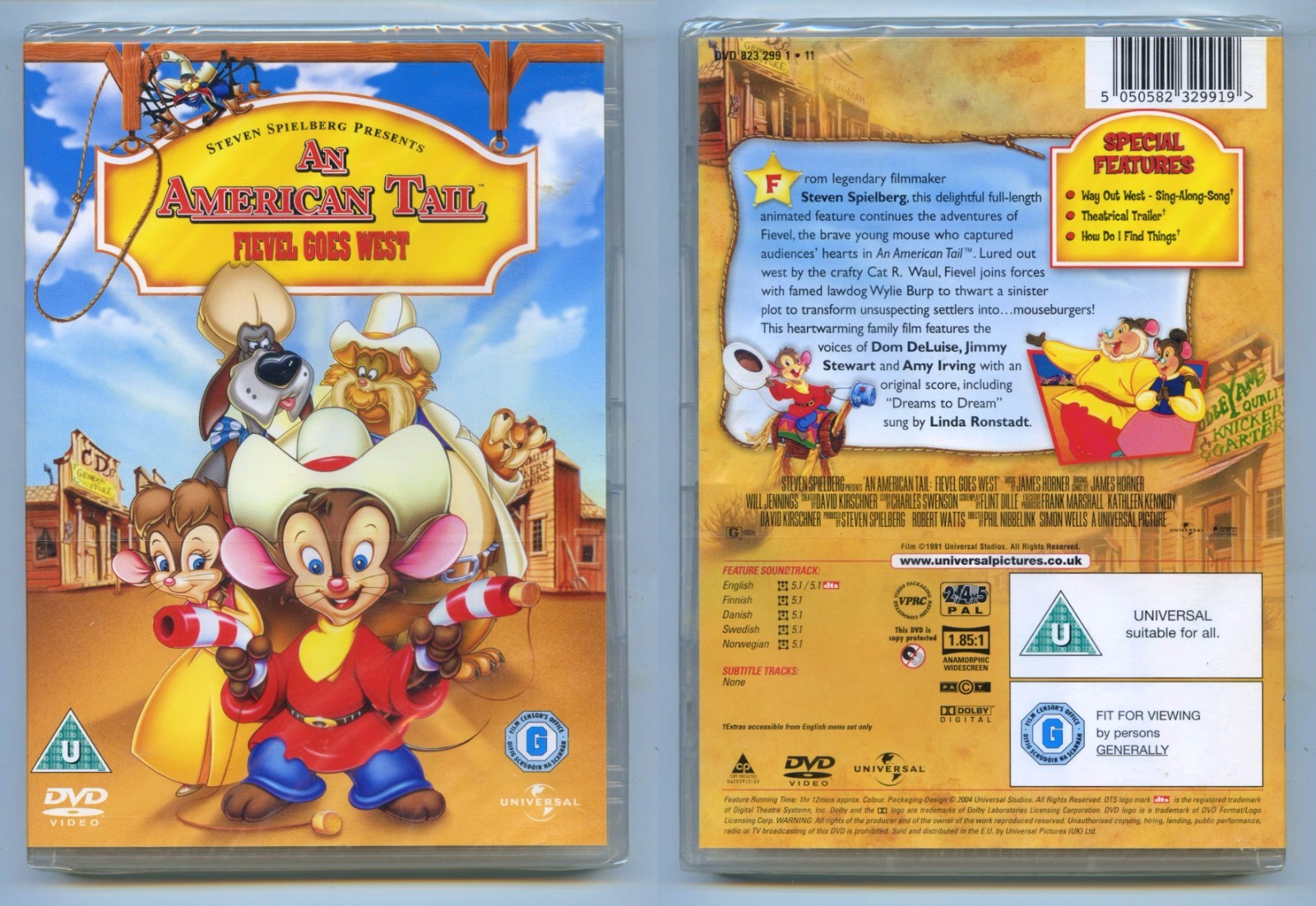 DVD An American Tail: Fievel Goes West Steven Spielberg New & Sealed
