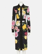 Dolce & Gabbana Women's Floral Cady Shirt Dress Size 48
