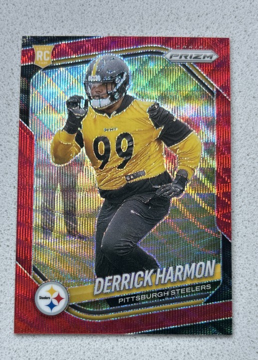 2025 Panini Prizm - Rookies Derrick Harmon #368 Red Wave Prizm /149 (RC)