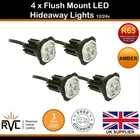 LED Amber Hideaway Light x4 Flush/Bracket LightBar Covert Strobe Beacon 12v 24v
