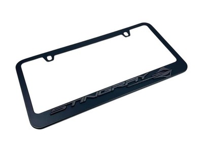 Corvette C8 Stingray Black Zinc Alloy License Plate Frame Official Licensed