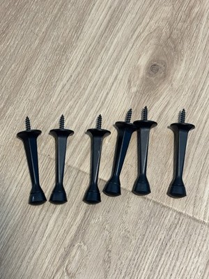 Baldwin Door Stop, 3 Inch With Rubber Tip (6 Pack)