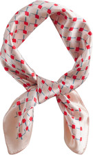 Womens 23.6 inch Satin Silk Feeling Formal Square Neck Scarf Head Hair Wraps Ker
