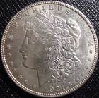 1921-P Morgan Silver Dollar - AU (Details) Whizzed
