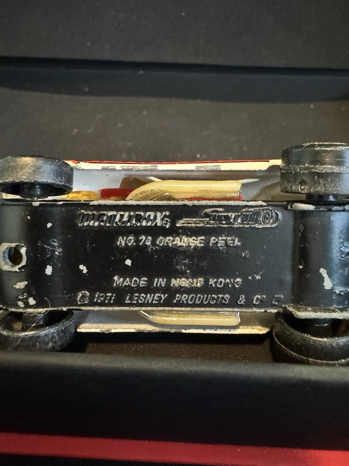 Dodge Charger 1971 Matchbox vintage "piel de naranja" #74 Mopar Muscle Car Dragster Foto 2 de 4