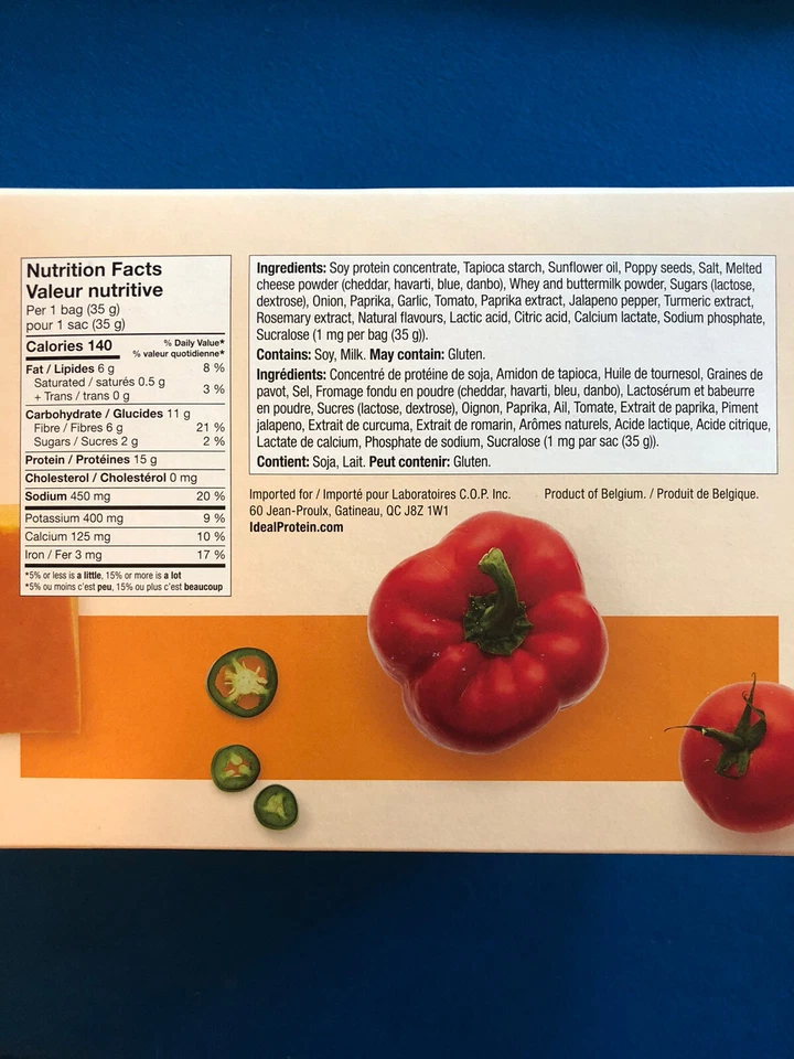 Ideal Protein Nacho Cheese Dorados - 7 Paquetes - CADUCIDAD 30/06/26 ENVÍO GRATUITO Foto 3 de 4