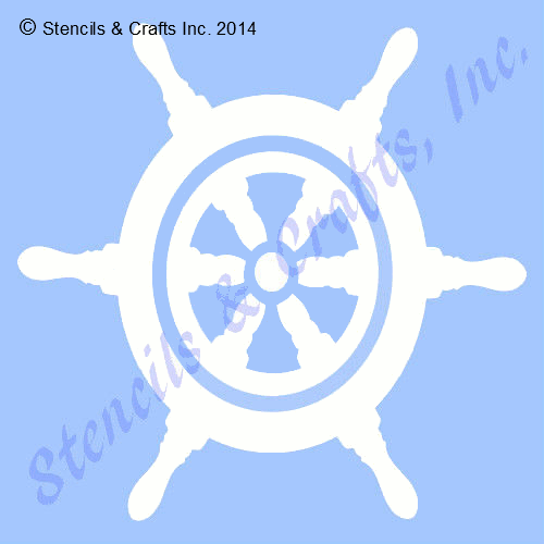 11" CAPTAIN WHEEL STENCIL SHIP BOAT NAUTICAL OCEAN STENCILS TEMPLATE CRAFT NEW - Picture 1 of 1