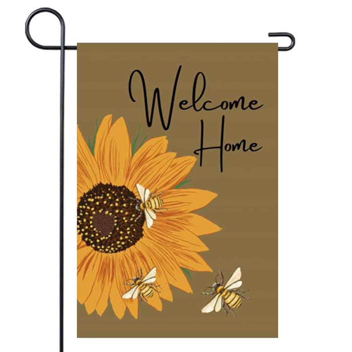 Spring Summer Garden Flag 12x18 Inch Double Sided Welcome Bee Sunflower Small