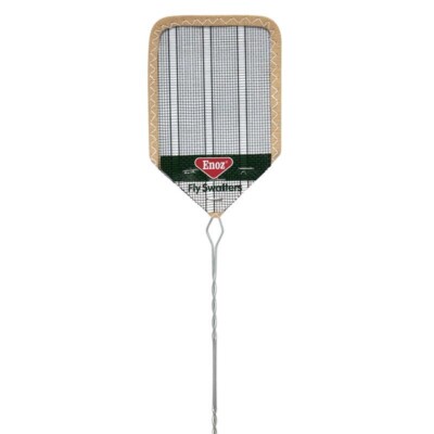 Enoz Wire Aluminum Mesh Head Metal Handle Durable Long Lasting Fly Swatter 1 Pk